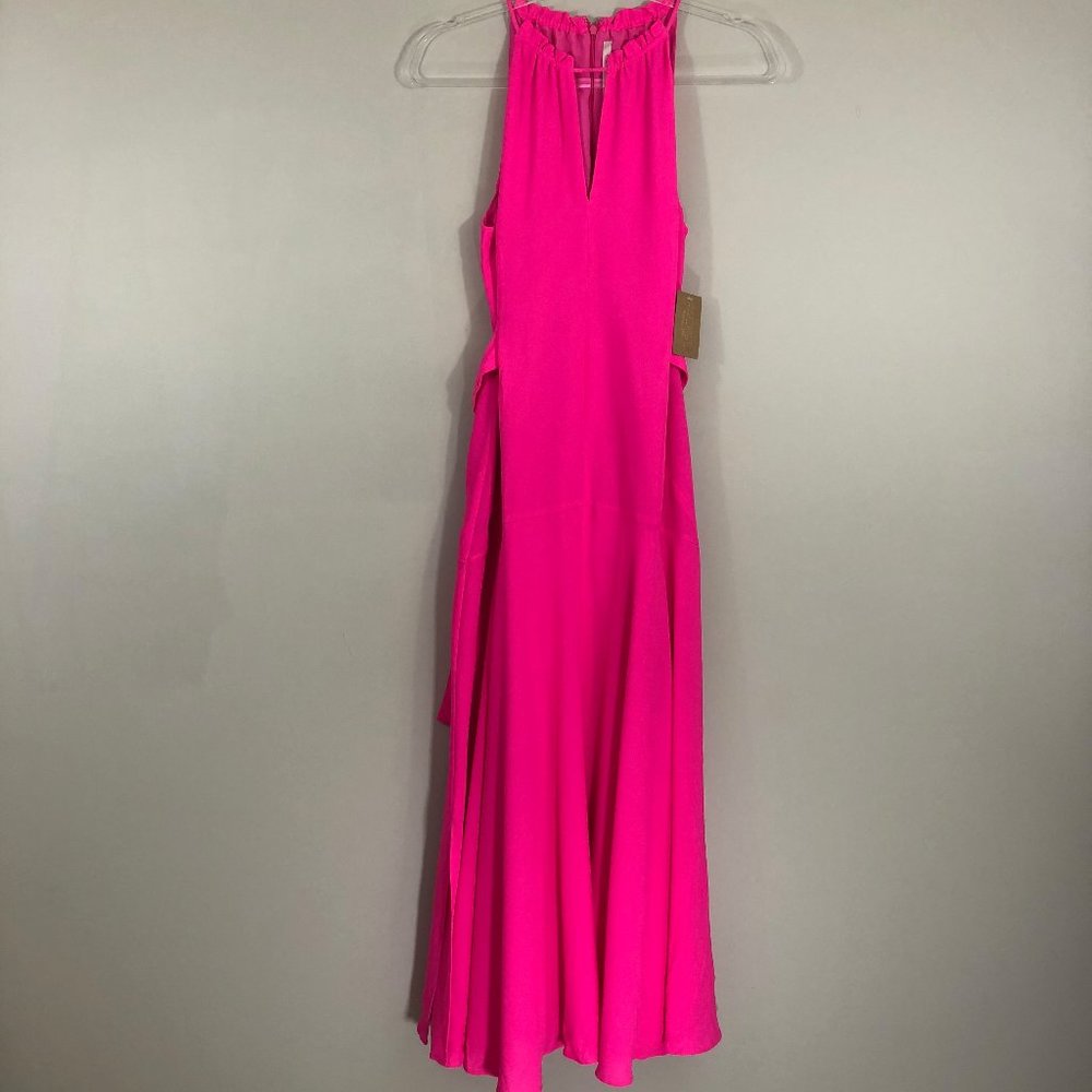 Rachel Roy Neon Pink Claudette Midi Dress NWT 4